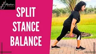 Split Stance Balance and Core Exercises for Seniors