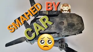 Eachine E58 Drone smashed by car