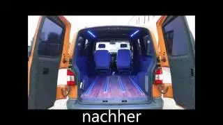 Innenraum Seitenverkleidung mit Filz verkleiden Bus4fun de , B4f Carpet Filz   Film3