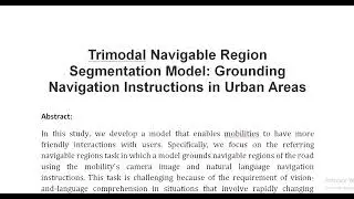 Trimodal Navigable Region Segmentation Model  Grounding Navigation Instructions in Urban Areas