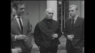 England Footballers Meet Sean Connery Filming 