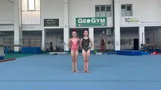 ALLENAMENTO A SAVONA PRE NAZIONALI ❤️🤍💚 Anna e Ari ✨ #ginnastica #ginnasticaartistica #gymnastics