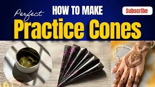 How I Make Stainless Henna Cones For Practice | How to Roll, Fill & Seal Henna Cone @minehenna 