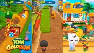 Talking Tom Gold Run 🔥-Talking Tom vs Smart Penguin Tom vs Polar Bear Angela|| HD Gameplay-443