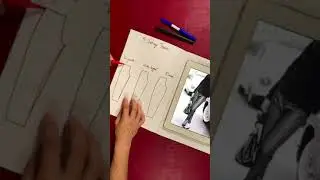 How to draft slim fit pants. Drawing in the silhouette #sewing #fashiondesigner #tailoring 👇️