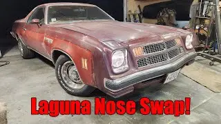 Мой ежедневный автомобиль El Camino 1976 года получил переднюю часть Laguna и массу исправлений, ...