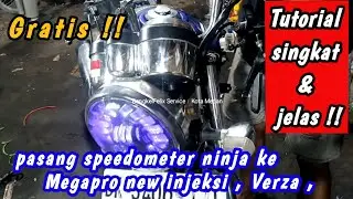 cara pasang speedometer ninja di Honda Megapro injeksi #megapro #verza150 