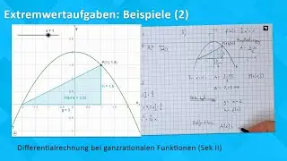Extremwertaufgaben: Dreiecke unter Parabel mit maximalem Flächeninhalt