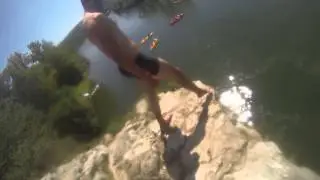 Secret Beach Rock Jump part 1