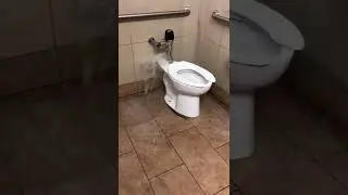 Busted toilet at Wall Mart On Central Freeway Wichita Falls Tx.#Walmart #crazy #broken