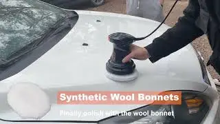 MAXXT Random Orbital Buffer Polisher Waxer 6 inch Dual Action Car Waxer with 2 Polishing Bonnets