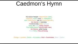 Caedmon's Hymn in Old English (Northumbrian Dialect)