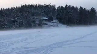 RC Ground effect vehicle in snow