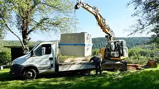 #53 SEPTIC TANK Installation in FRANCE. Tiny Cabin Insulation and Terrace build.