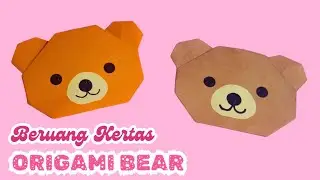 ORIGAMI BERUANG | CARA MEMBUAT KEPALA BENTUK BERUANG 🐻 | ORIGAMI BEAR