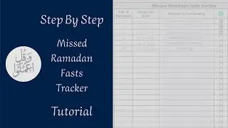 Missed Ramadan Fasts Tracker - Step by step tutorial