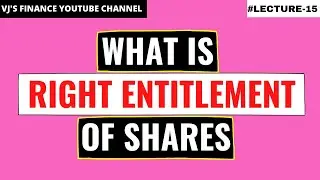 What is Right Entitlement of Shares
