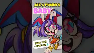 💜JAX & POMNI's BABY🍼 *pApEr dOlL* (DIGITAL CIRCUS🎪) ARTY PIE🥧 #artchallenge #handmade #Japan #anime