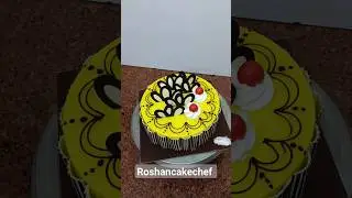New pineapple cake design | pineapple cake decorating ideas # #pineappleCake  #short #ahorts #viral😍
