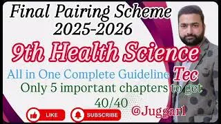 9th Class Health Science Tec Pairing Scheme 2026 | Updated Paper Pattern & Important Questions