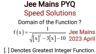 Jee Mains 2024 | Functions Domain Jee Mains PYQ solution| Greatest Integer Function Jee mains PYQ.