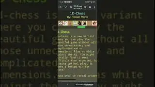 T&Ocirc;I CHƠI CỜ VUA 1D ( 1D CHESS )