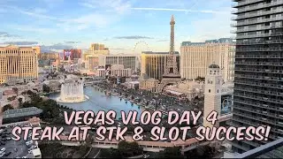 Steak & Slot Success! Day 4 ~ Las Vegas Vlog | Back at The Cosmo for STK, Slots & VP and Cocktails!