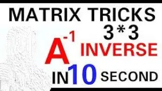 short cut method To find the inverse of 3&times;3 matrix #mathematics #JKSSB #Finance #accountant