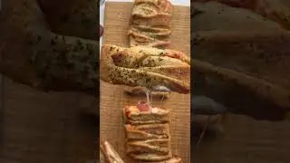 Three Cheese Pepperoni Stuffed Pizza Braid