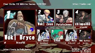 Final Strike #112  GGStrive #PotatoJones #BryceFGC #Zeus #goldlewis #kykiske #chippzanuff 11/02/2024