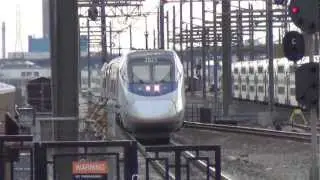 Amtrak Bombardier Acela Express #2025 passing through Secaucus Junction