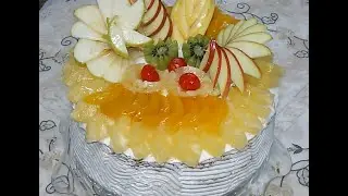 طريقه عمل تورته (عيد الميلاد) الفاكهه من الالف للياء مطبخ ساسى
