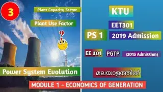 KTU EET 301 | Module 1 | PS1 |EE 301 PGTP | Plant Use Factor | Plant Capacity Factor |