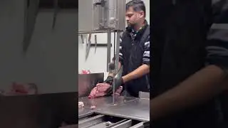 Clean goat cut by machine | Professional work
