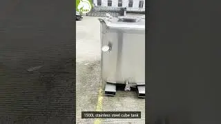 1500L(400Gallon) Stainless Steel Cube Tank #vineyards #winemaker#winery