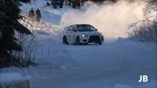 Midvintersprinten 2017. Jacob Jansson MK Kopparberg first drive in a Mitsubishi Evo X.