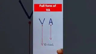 Full form of VA.#shorts #virtualassistant #fullform