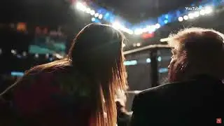 Addison Rae meets Donald Trump at UFC 264 fight in Las Vegas