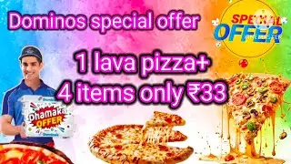 1 Lava pizza+ 4 items only ₹33|Domino's coupon code today|coupon code|special coupon code offer