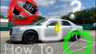 How to get into your locked Chrysler 300 without a key (coat hanger method)