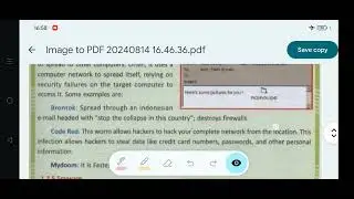 Worm (Types of Threats) Information Threats & Security/OAV Class-8 Sub-ICT (Computer) Chap.1