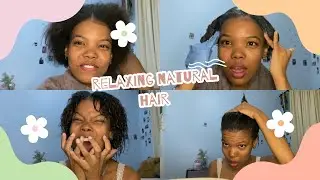 RELAXER ON NATURAL HAIR | RELAXING TYPE 4 HAIR FOR THE FIRST TIME | TOJANIE