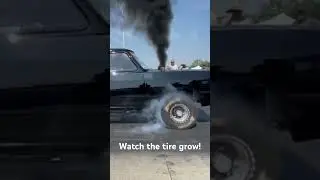 4x4 Burnout Tire Growth! #burnout #dragrace #4x4