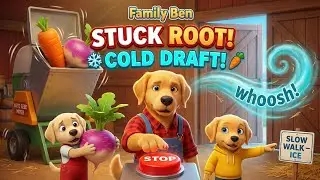 The Ben Family Farm &ndash; Drafty Dairy Barn Rescue & The Stuck Root Mixer! ❄️🐄🥕 Winter Safety for Kids