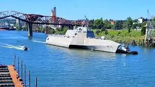 USS Montgomery arriving in Portland 6/5/24