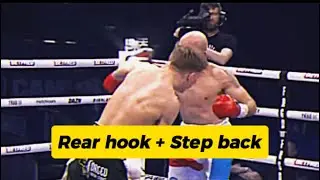 How to throw a rear hook with step back. Boxing tutorial.