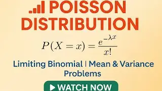 Poisson Distribution Explained | Limiting Case of Binomial | Mean & Variance | Solved Examples 