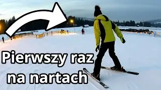 Pierwsze kroki na nartach zjazdowych - Stacja narciarska Polana Biały Potok | Witów 2020 #2