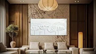 Elegant Wall Clay Art | Bas Relief Wall Design | Modern Home Interior Decoration #video #clayart