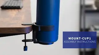 MOUNT-CUP1 Clamp-on Desk Cup Holder Assembly by VIVO